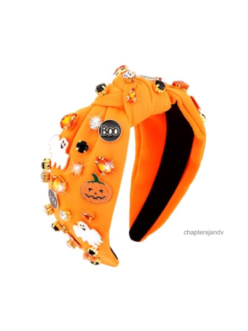 Halloween Headband Ghost Pumpkin BOO Rhinestone Hair Accessory